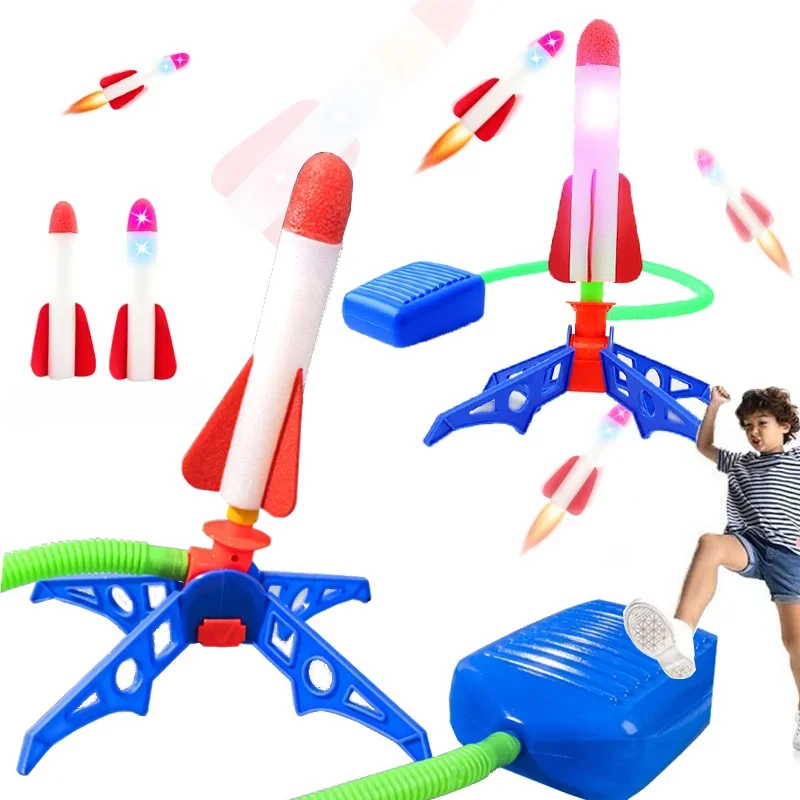 Kids Outdoor Jumping Toys - ชุดของเล่นจรวดสำหรับเด็ก แบบเหยียบปล่อย จรวดบินขึ้น ของเล่นกีฬาสำหรับเด็ก