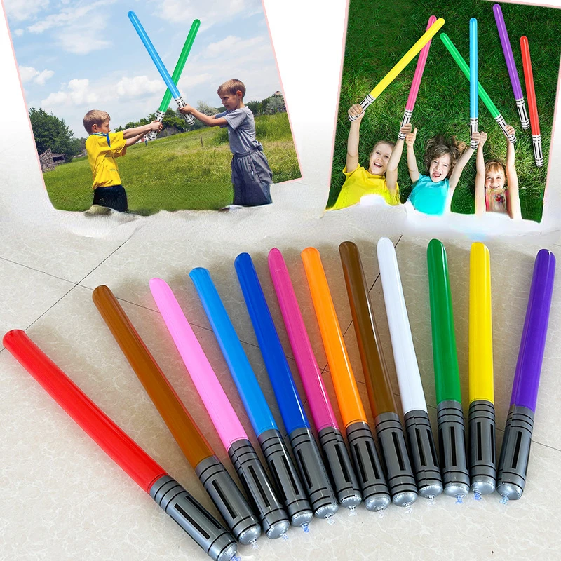 Kids Outdoor Yard Games - 90cm Kawaii Inflatable Lightsaber ของเล่นเด็กเหมาะสําหรับแฟนดาวเด็กกลางแจ้ง Stick