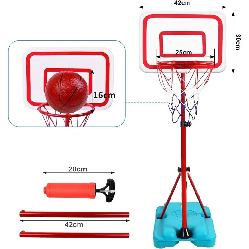Kids Outdoor Basketball Hoop - ของขวัญกลางแจ้งสุดพิเศษสำหรับคริสต์มาสและวันเกิด ห่วงบาสเก็ตบอลเด็กปรับความสูงได้ พร้อมขาตั้งแบบพกพา แข็งแรง ทนทาน สินค้ามาใหม่
