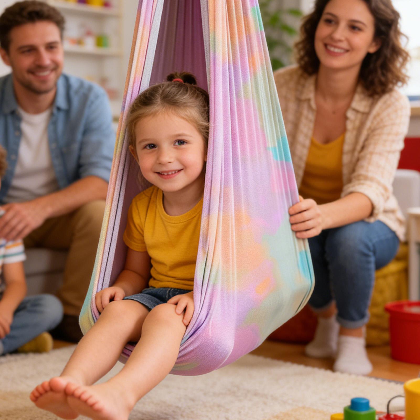 Kids Outdoor Yoga - เก้าอี้โยคะแบบแกว่งสำหรับเด็ก รับน้ำหนักได้ดี เหมาะสำหรับห้องเรียน ห้องนอน ห้องเล่น ห้องนั่งเล่น