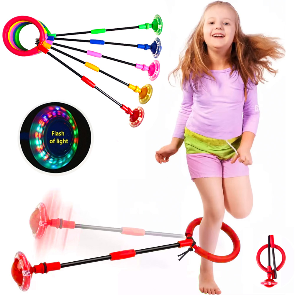Kids Outdoor Yard Games - แฟลชกระโดดเชือกลูกบอลเด็กหนึ่งเท้าสนุกกลางแจ้งกีฬาเด็กกระโดด FORCE Reaction การฝึกอบรม Swing Ball