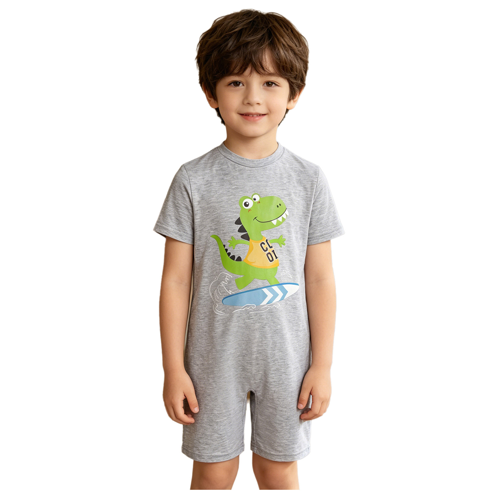 Kids Outdoor Clothing - เสื้อผ้าเด็กพิเศษสำหรับเด็กที่มีความต้องการพิเศษ แขนสั้น ซิปหลัง ป้องกันการถอดชุด บอดี้สูท ชุดอยู่บ้าน
