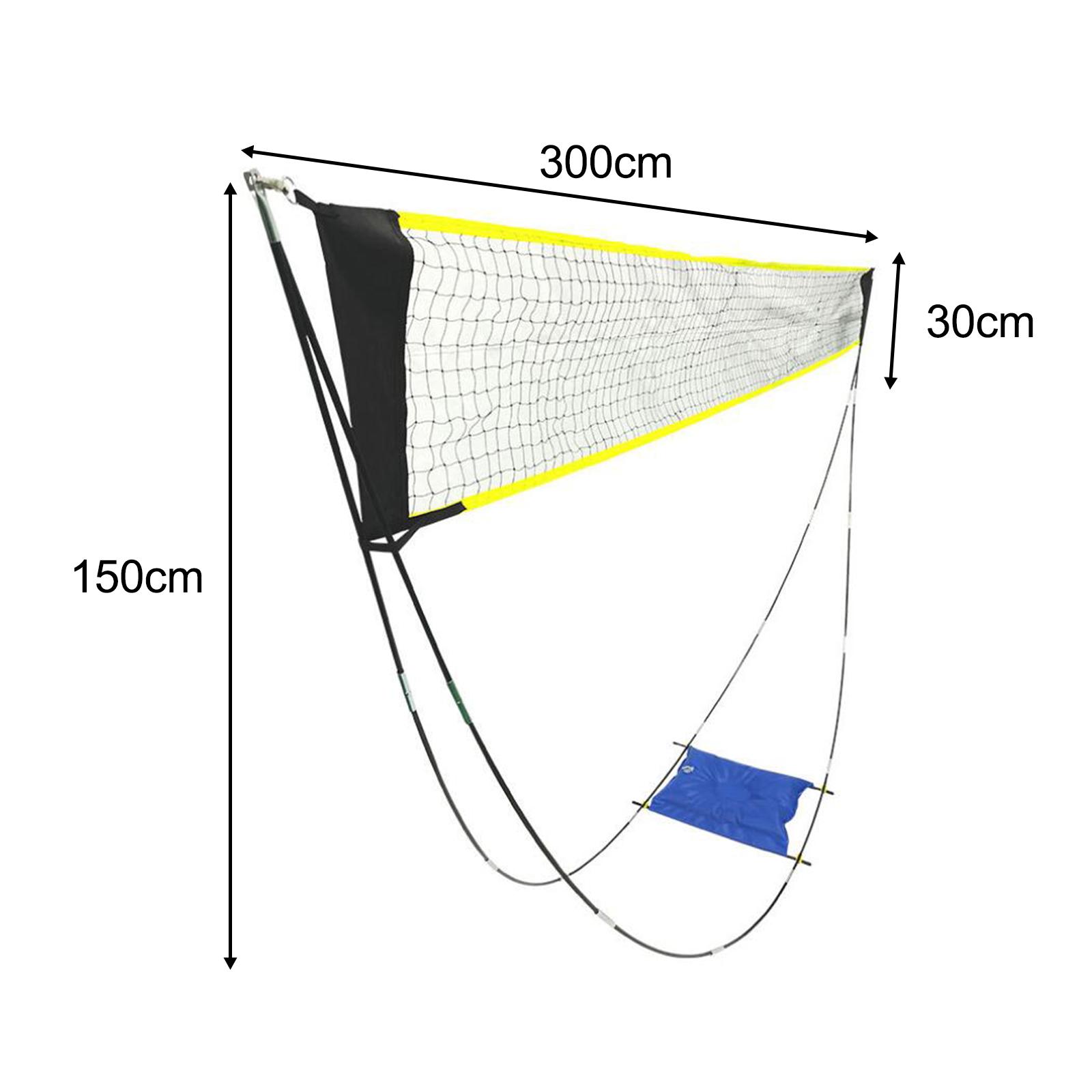 Kids Outdoor Volleyball Net - ตาข่ายแบดมินตันพร้อมถุงเก็บของสำหรับตาข่ายกีฬา ตาข่ายวอลเลย์บอลกลางแจ้ง สำหรับฟุตบอล ชายหาด ในร่ม กลางแจ้ง