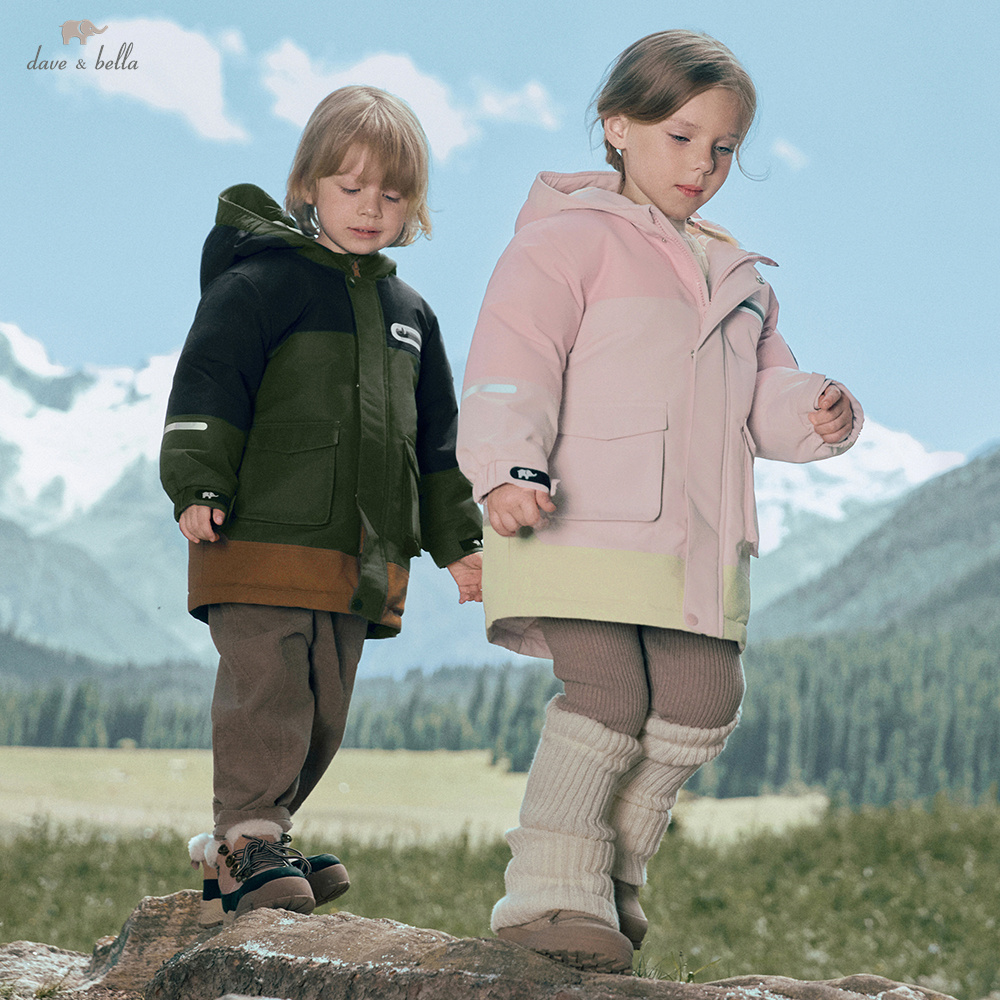 Kids Outdoor Clothing - เดฟ เบลล่าเสื้อแจ็คเก็ตเด็กฤดูหนาวเด็กชายหญิงเสื้อโค้ทขนหนานุ่มสำหรับเด็กทารกเสื้อแจ็คเก็ตสำหรับเล่นกีฬากลางแจ้งเสื้อผ้าเด็กมีฮู้ด DB4254871
