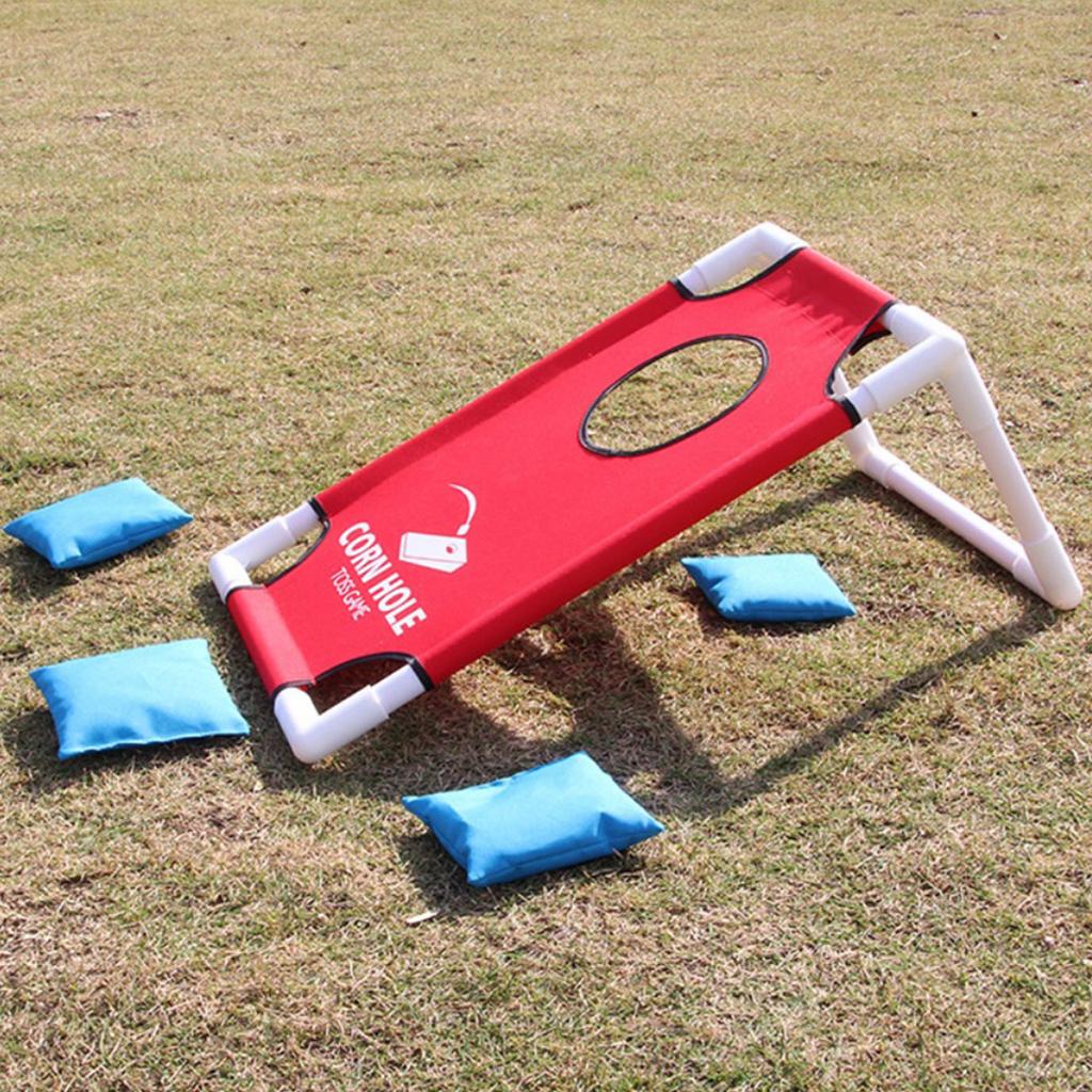 Kids Outdoor Bean Bag - ชุดเกมคอร์นโฮล กระดานโยนถุงถั่วแบบพับได้ เกมคลาสสิกสำหรับสนามหญ้ากลางแจ้ง เหมาะสำหรับเด็กและผู้ใหญ่ งานกิจกรรมในสวน