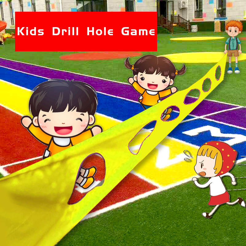 Kids Outdoor Tunnel - ตลกเกมกลางแจ้งสำหรับสนามเด็กเล่นเด็กอุโมงค์ Hopscotch ข้ามกระโดด Relay Race อนุบาล