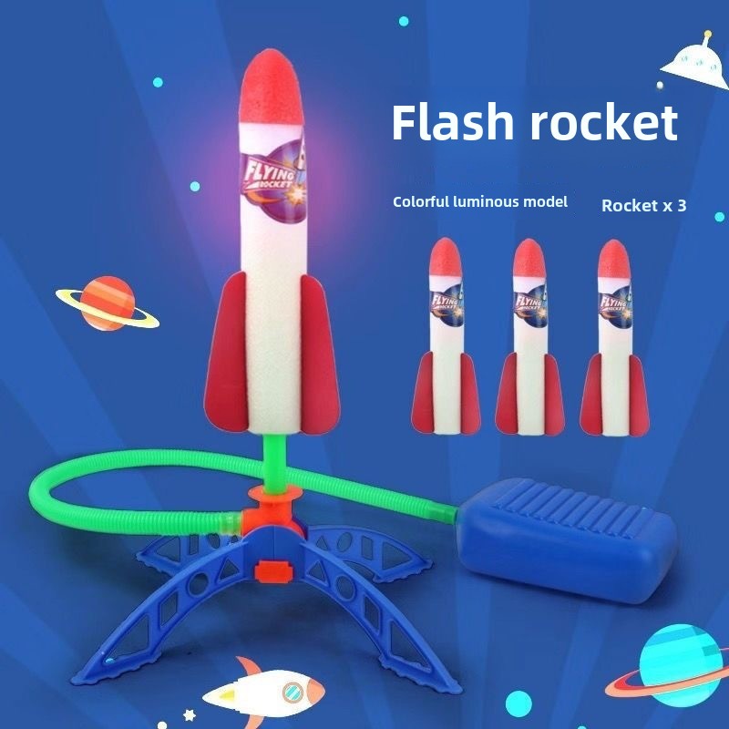 Kids Outdoor Jumping Toys - เด็ก Air Rocket ปั๊มเท้า Launcher กลางแจ้ง