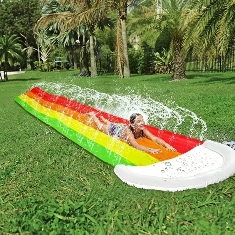Kids Outdoor Yard Games - ของเล่นน้ำเป่าลมกลางแจ้งสำหรับฤดูร้อน สไลเดอร์น้ำ สระว่ายน้ำ ศูนย์เกมสนามหลังบ้าน สำหรับผู้ใหญ่ เด็ก