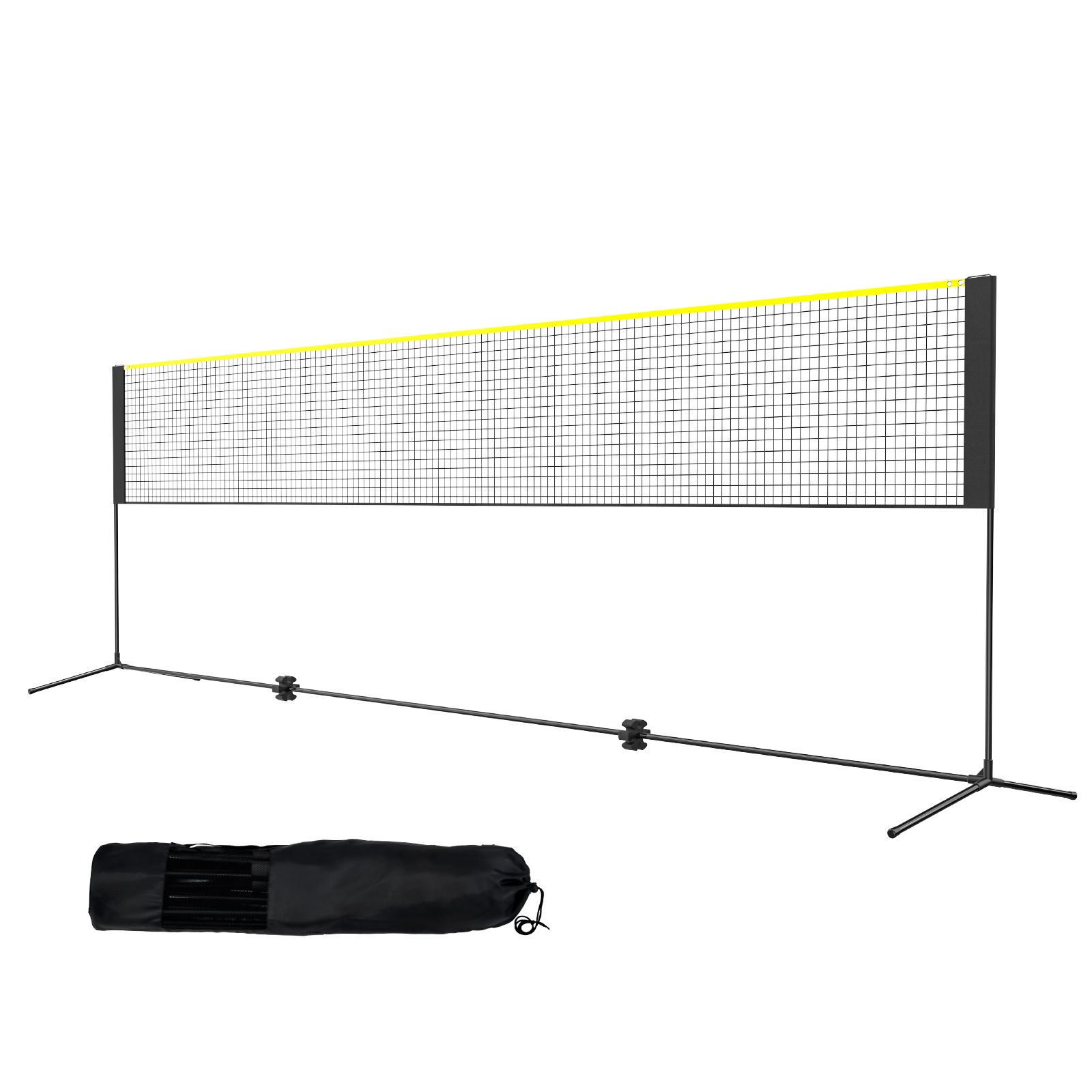 Kids Outdoor Volleyball Net - ตาข่ายแบดมินตัน, ตาข่ายวอลเลย์บอลปรับความสูงได้, ตาข่ายพิคเคิลบอลแบบพับได้กว้าง 17 ฟุต, ชุดตาข่ายเทนนิสแบบพกพาติดตั้งง่ายพร้อมเสา,