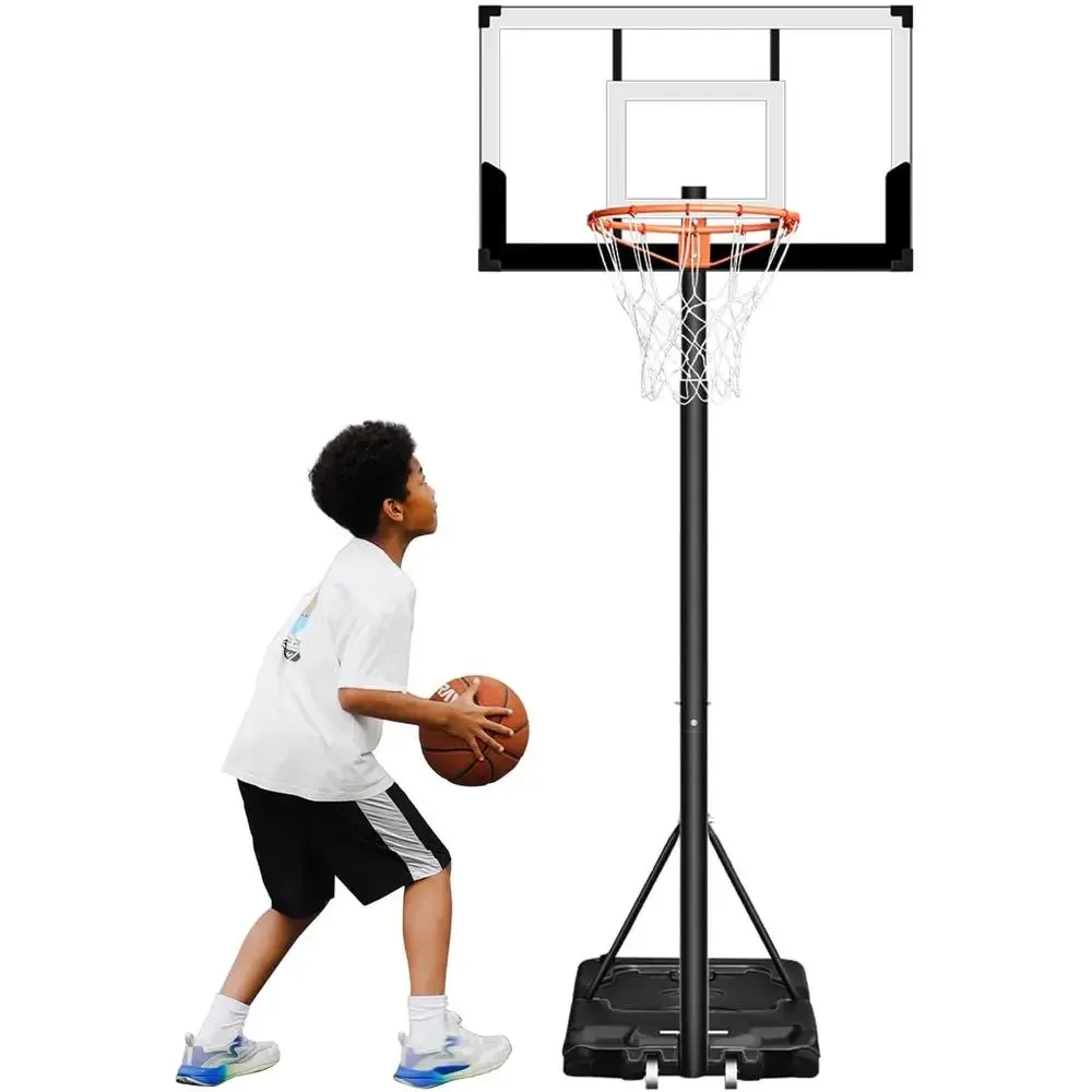 Kids Outdoor Basketball Hoop - ห่วงบาสเก็ตบอลปรับระดับได้สำหรับเด็กและผู้ใหญ่ ใช้งานกลางแจ้ง ปรับความสูงได้ 3.2-7.2 เมตร พกพาสะดวก