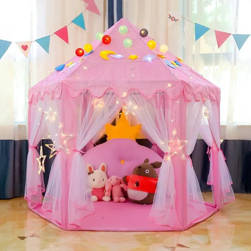 Kids Outdoor Tunnel - แบบพกพาเด็กเต็นท์เด็กเต็นท์ของเล่นสาวเจ้าหญิงปราสาท Tipi Infantil เด็กบ้าน Vigvam Teepee