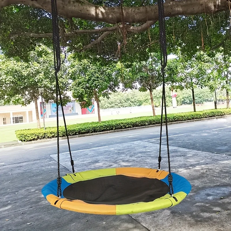 เปลญวนเด็กแบบวงกลมผ้าใบอ๊อกซ์ฟ - Kids Outdoor Swing Set บทวิจารณ์และราคา