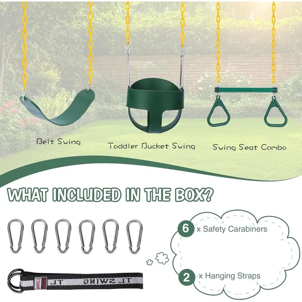 ชุดชิงช้ากลางแจ้งแบบผสมผสานพร้ - Kids Outdoor Swing Set บทวิจารณ์และราคา