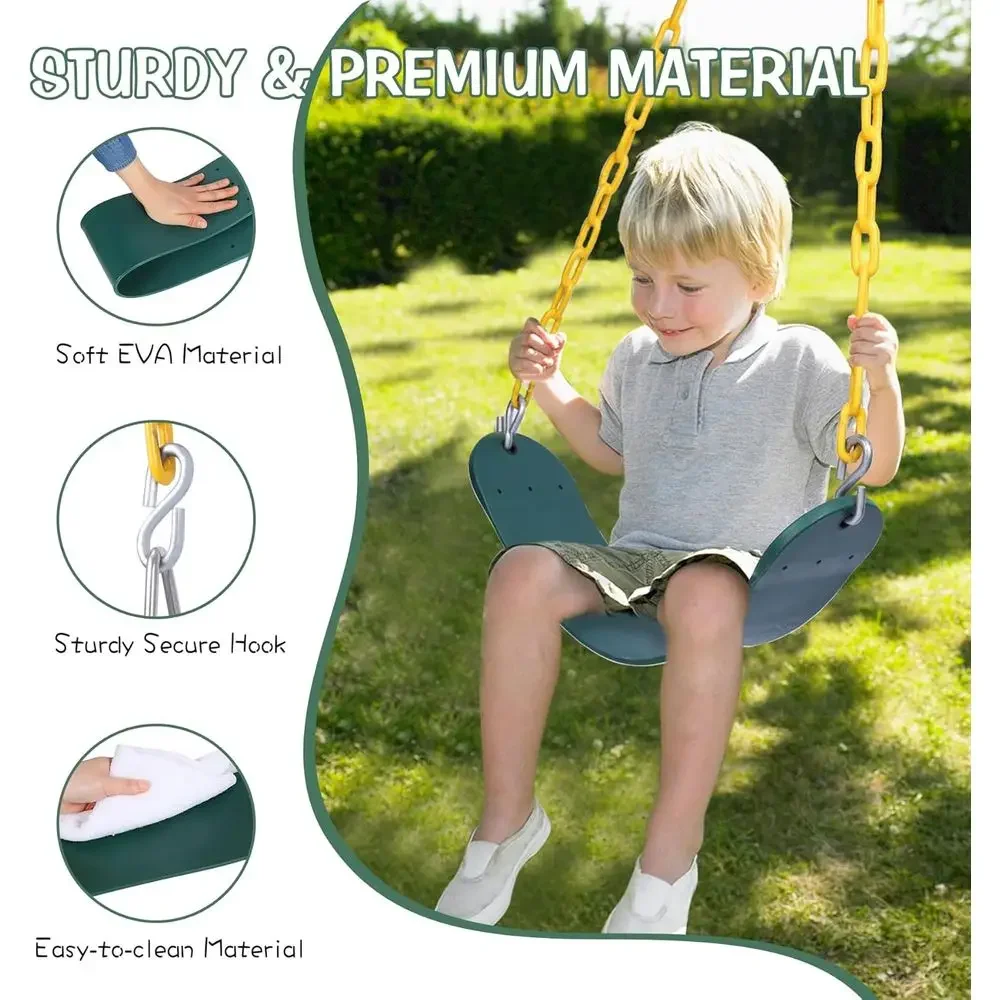 ชุดชิงช้ากลางแจ้งแบบผสมผสานพร้ - Kids Outdoor Swing Set บทวิจารณ์และราคา