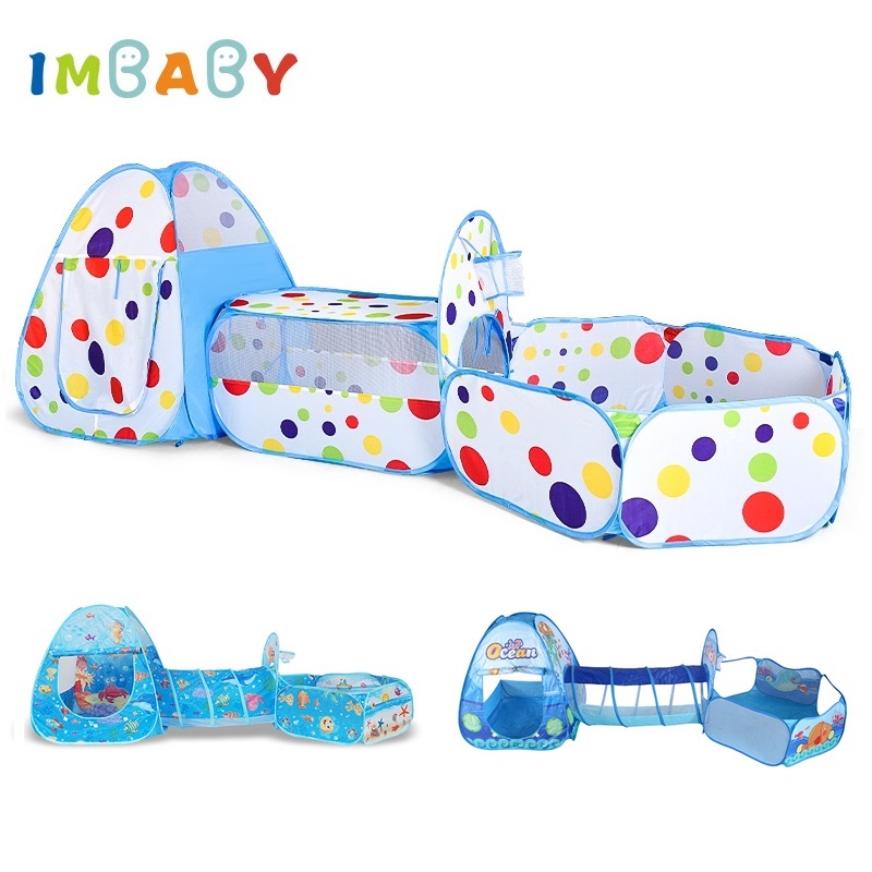 IMBABY 3 ใน 1 Ball Pool พับเต็ - Kids Outdoor Tunnel บทวิจารณ์และราคา
