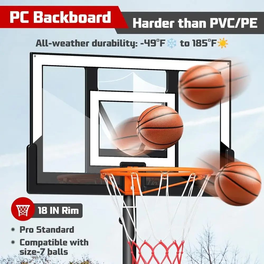 ห่วงบาสเก็ตบอลแบบพกพาสำหรับใช้ - Kids Outdoor Basketball Hoop บทวิจารณ์และราคา
