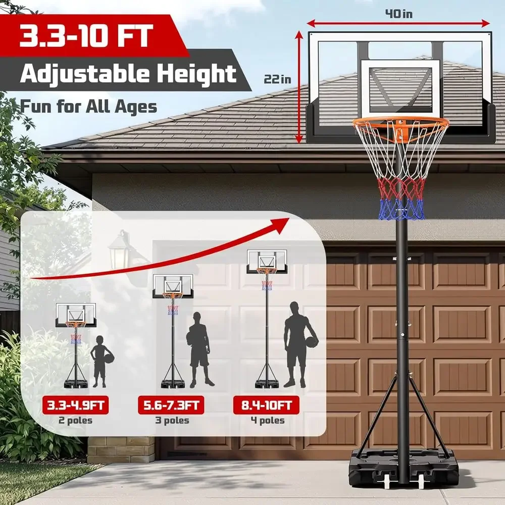 ห่วงบาสเก็ตบอลแบบพกพาสำหรับใช้ - Kids Outdoor Basketball Hoop บทวิจารณ์และราคา