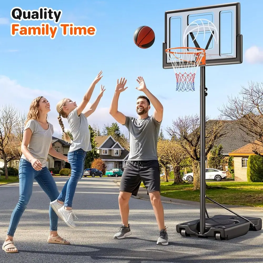 ระบบห่วงบาสเก็ตบอลแบบพกพาปรับร - Kids Outdoor Basketball Hoop บทวิจารณ์และราคา