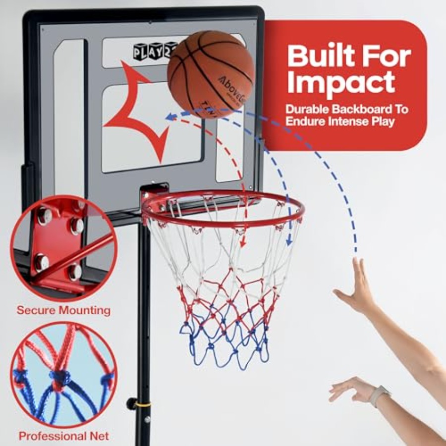 ห่วงบาสเก็ตบอลสำหรับเด็กแบบตั้ - Kids Outdoor Basketball Hoop บทวิจารณ์และราคา