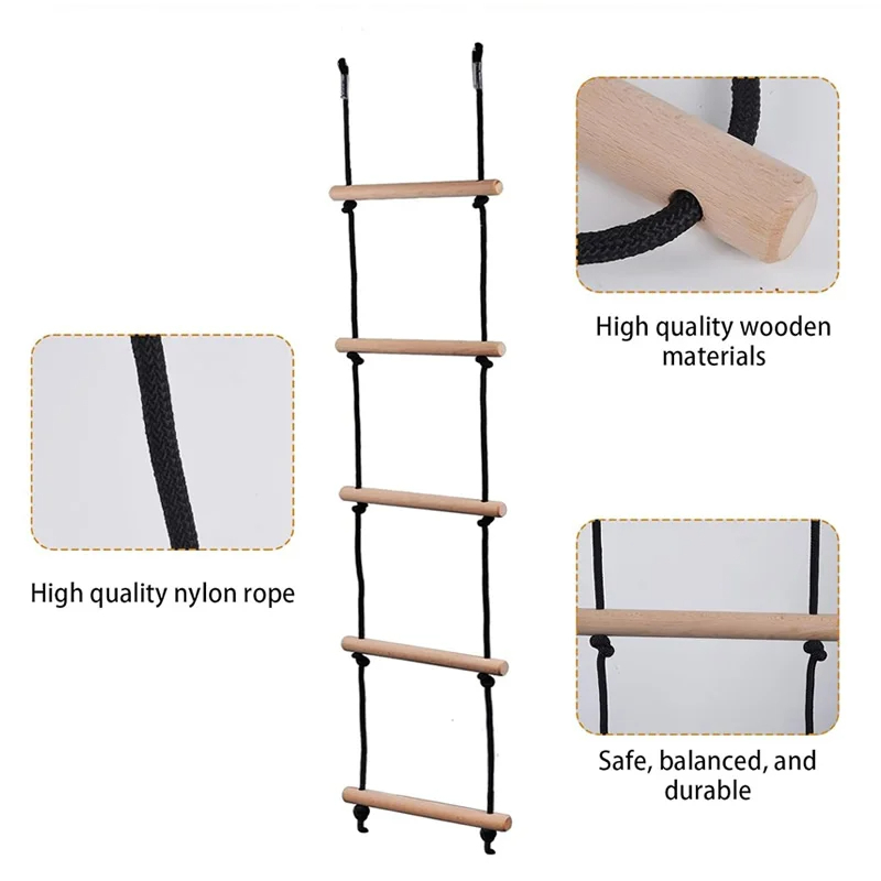 เด็กปีนเชือกบันไดไม้ Swing เด็ - Kids Outdoor Swing Set บทวิจารณ์และราคา