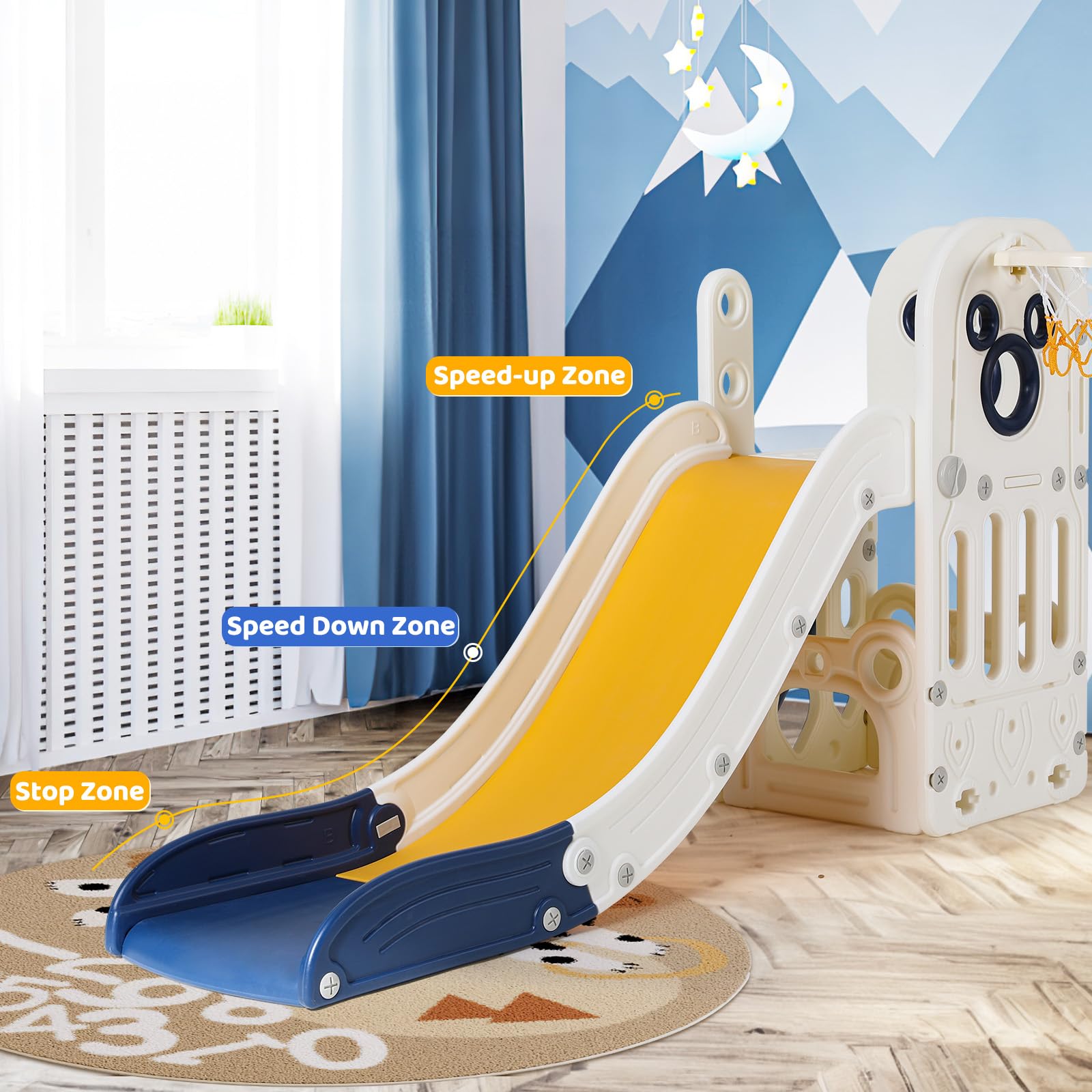 ชุดสไลด์เด็กเล็ก 6 in 1, โครงป - Kids Outdoor Basketball Hoop บทวิจารณ์และราคา
