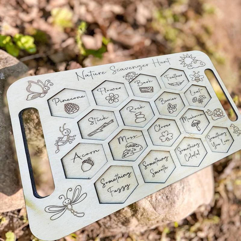 กระดานเก็บขยะสำหรับเด็กไม้เก็บ - Kids Outdoor Scavenger Hunt บทวิจารณ์และราคา