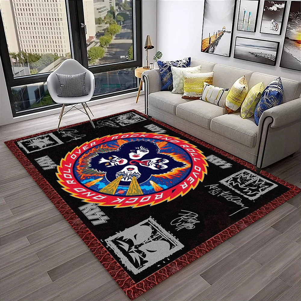 Retro KISS Rock Band พรมพรมสํา - Kids Outdoor Kitchen บทวิจารณ์และราคา