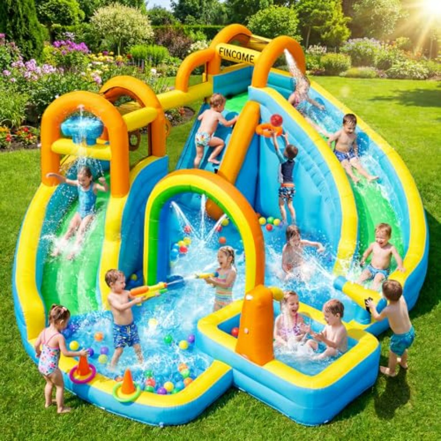 สไลเดอร์น้ำเป่าลมสำหรับเด็กเล่ - Kids Outdoor Basketball Hoop บทวิจารณ์และราคา