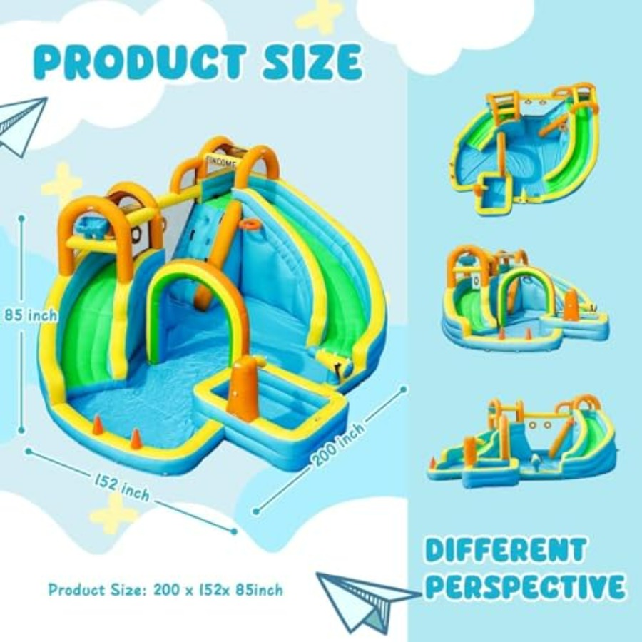 สไลเดอร์น้ำเป่าลมสำหรับเด็กเล่ - Kids Outdoor Basketball Hoop บทวิจารณ์และราคา