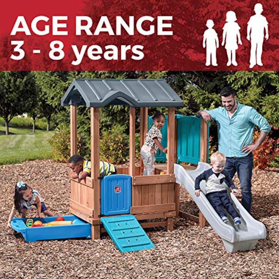 บ้านเด็กเล่นและสไลเดอร์ในป่า,  - Kids Outdoor Swing Set บทวิจารณ์และราคา