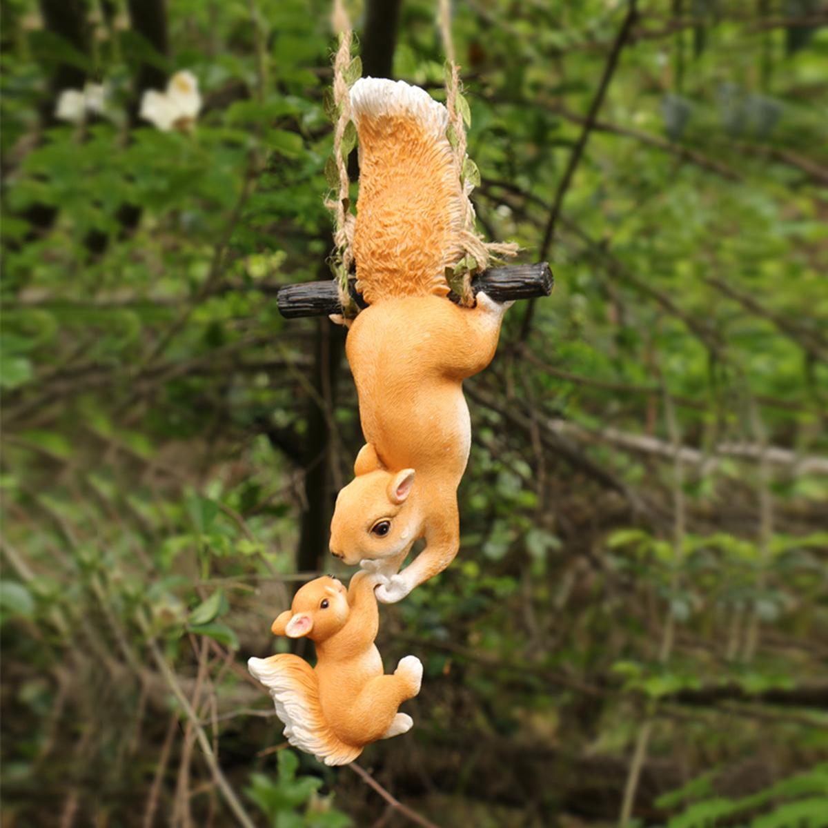 ของตกแต่งเรซิ่นรูปแม่ลูกกระรอก - Kids Outdoor Swing Set บทวิจารณ์และราคา