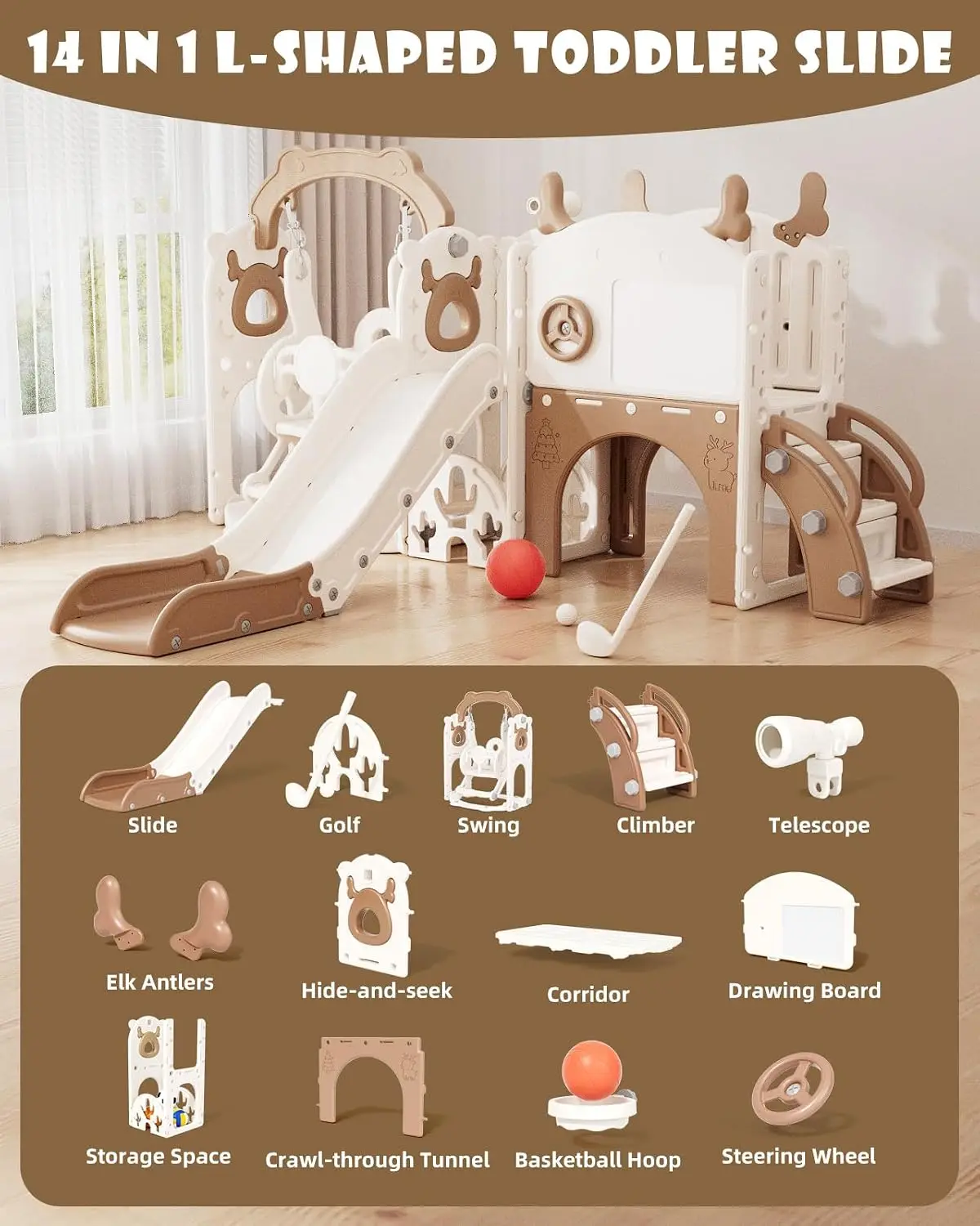 ชุดสไลด์และชิงช้าสำหรับเด็กเล็ - Kids Outdoor Swing Set บทวิจารณ์และราคา