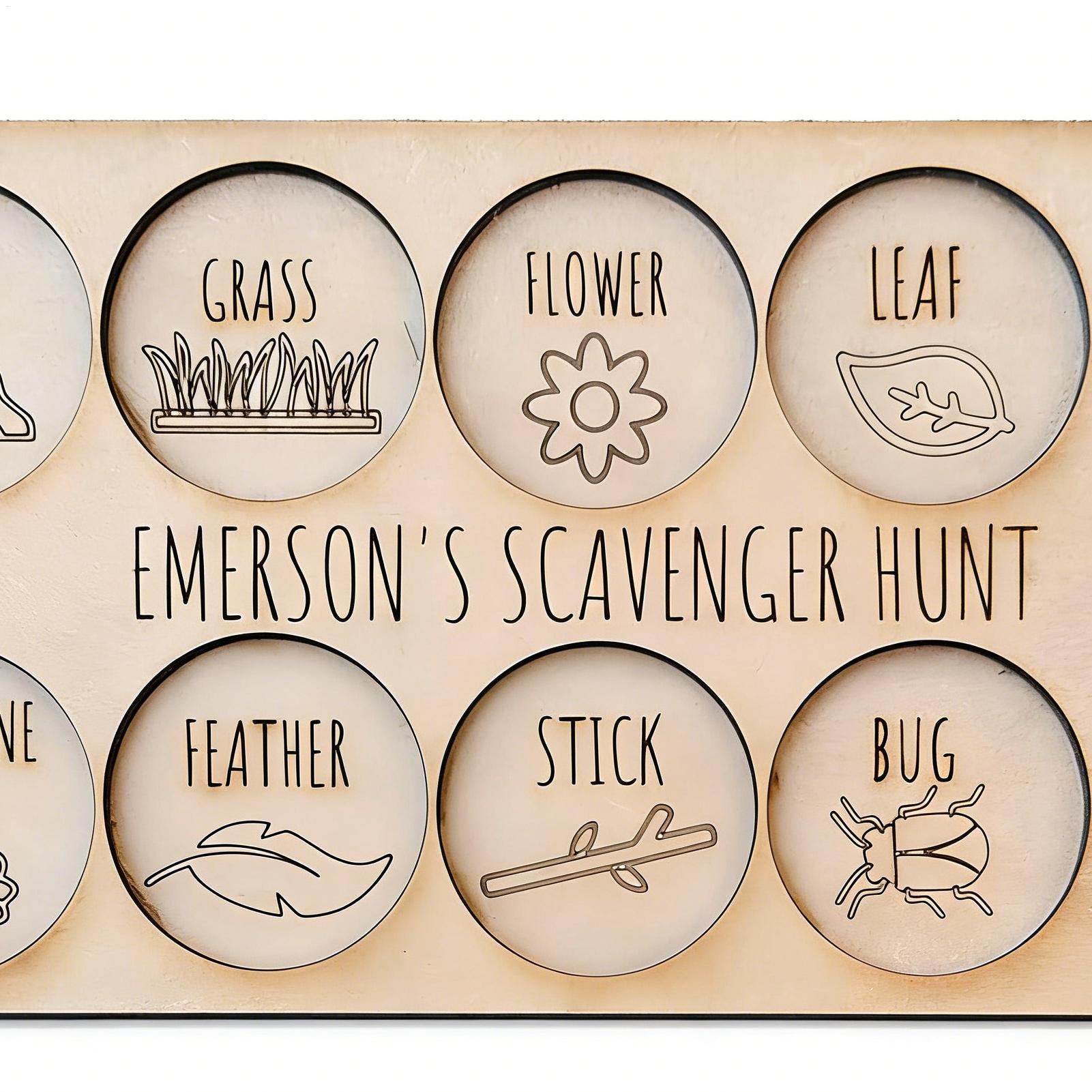 เกมล่าสมบัติสำหรับเด็ก ถาดไม้ส - Kids Outdoor Scavenger Hunt บทวิจารณ์และราคา
