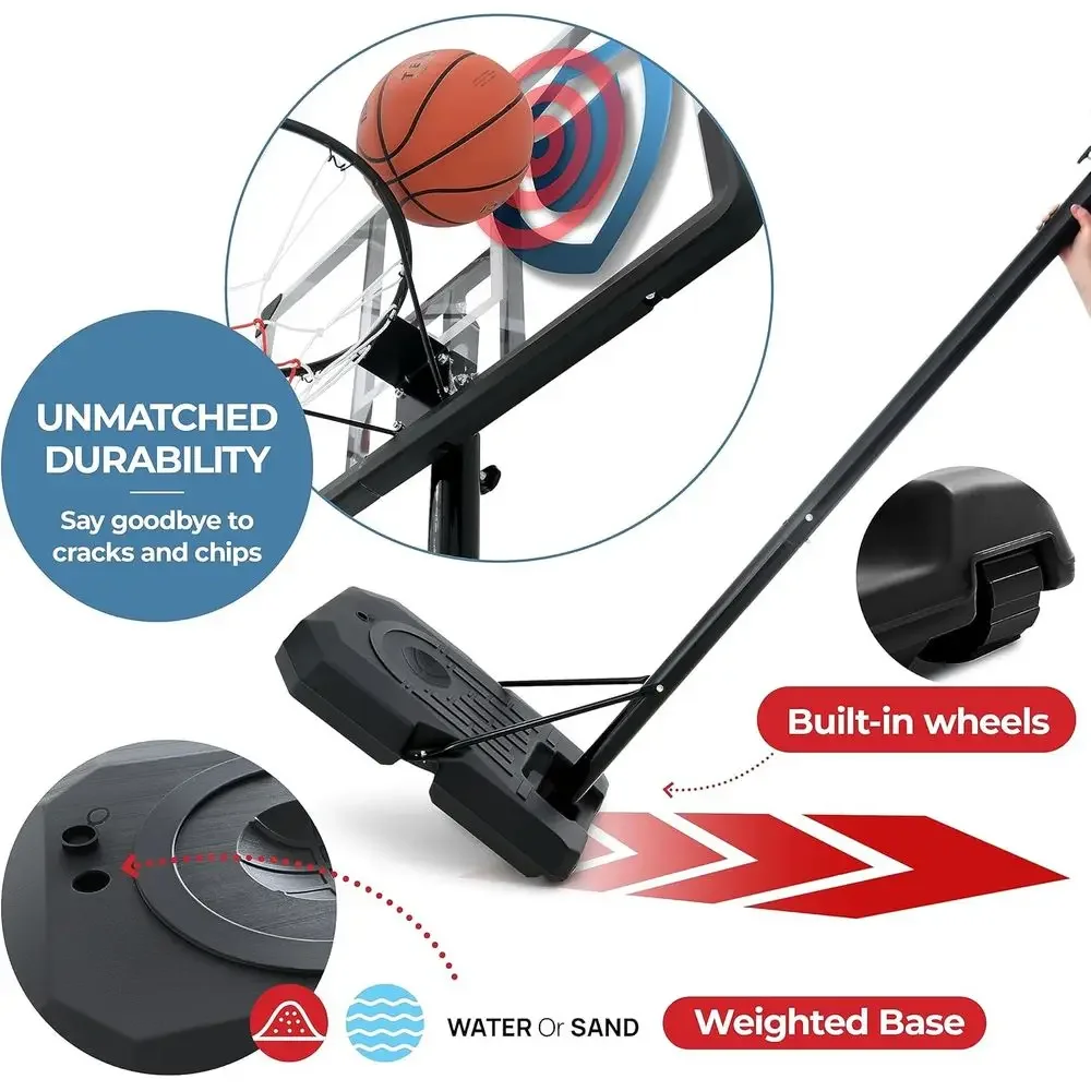 ระบบห่วงบาสเก็ตบอลปรับระดับได้ - Kids Outdoor Basketball Hoop บทวิจารณ์และราคา