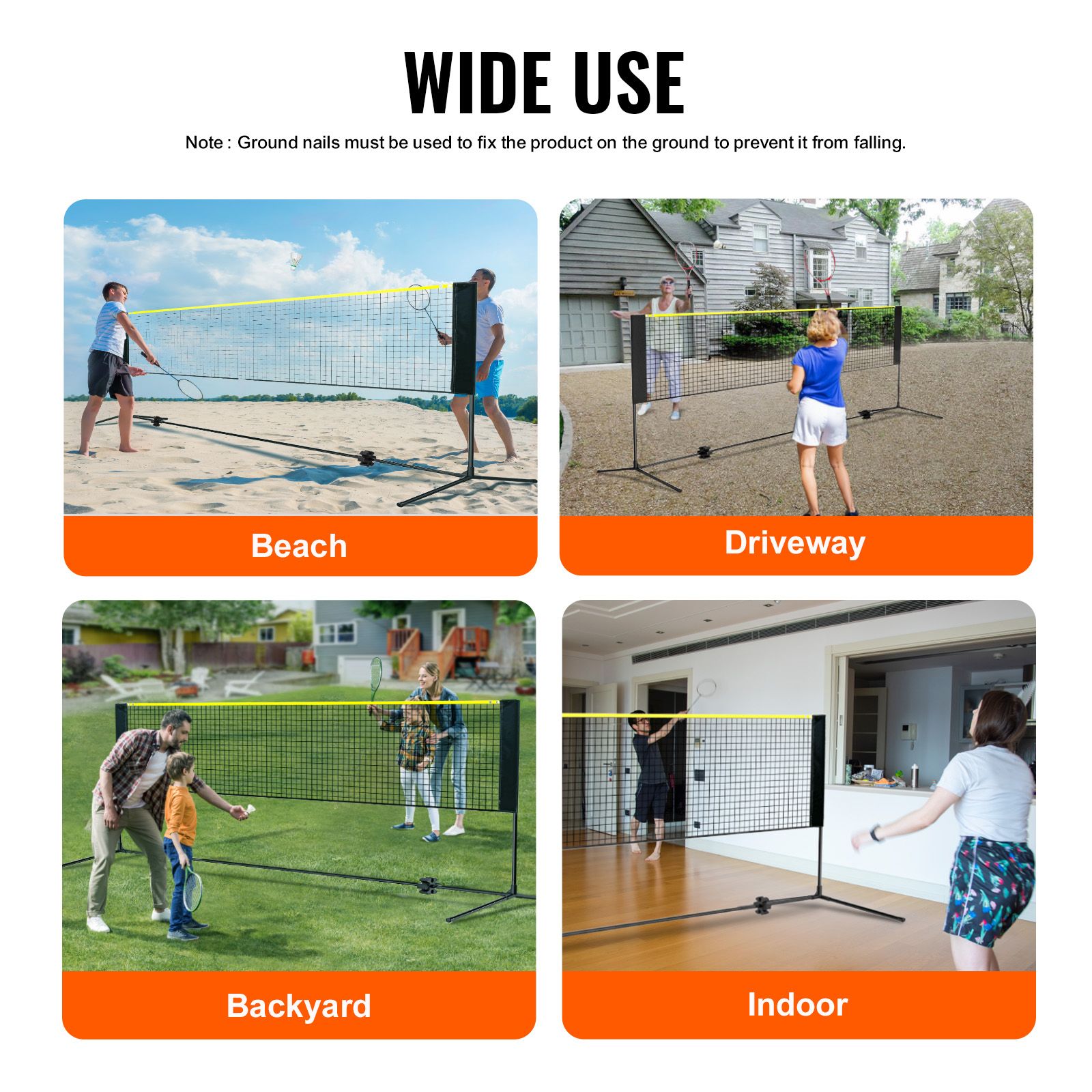 ตาข่ายแบดมินตัน, ตาข่ายวอลเลย์ - Kids Outdoor Volleyball Net บทวิจารณ์และราคา