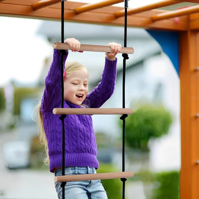 ชุดปีนป่ายเชือก บันไดไม้ ชิงช้ - Kids Outdoor Swing Set บทวิจารณ์และราคา