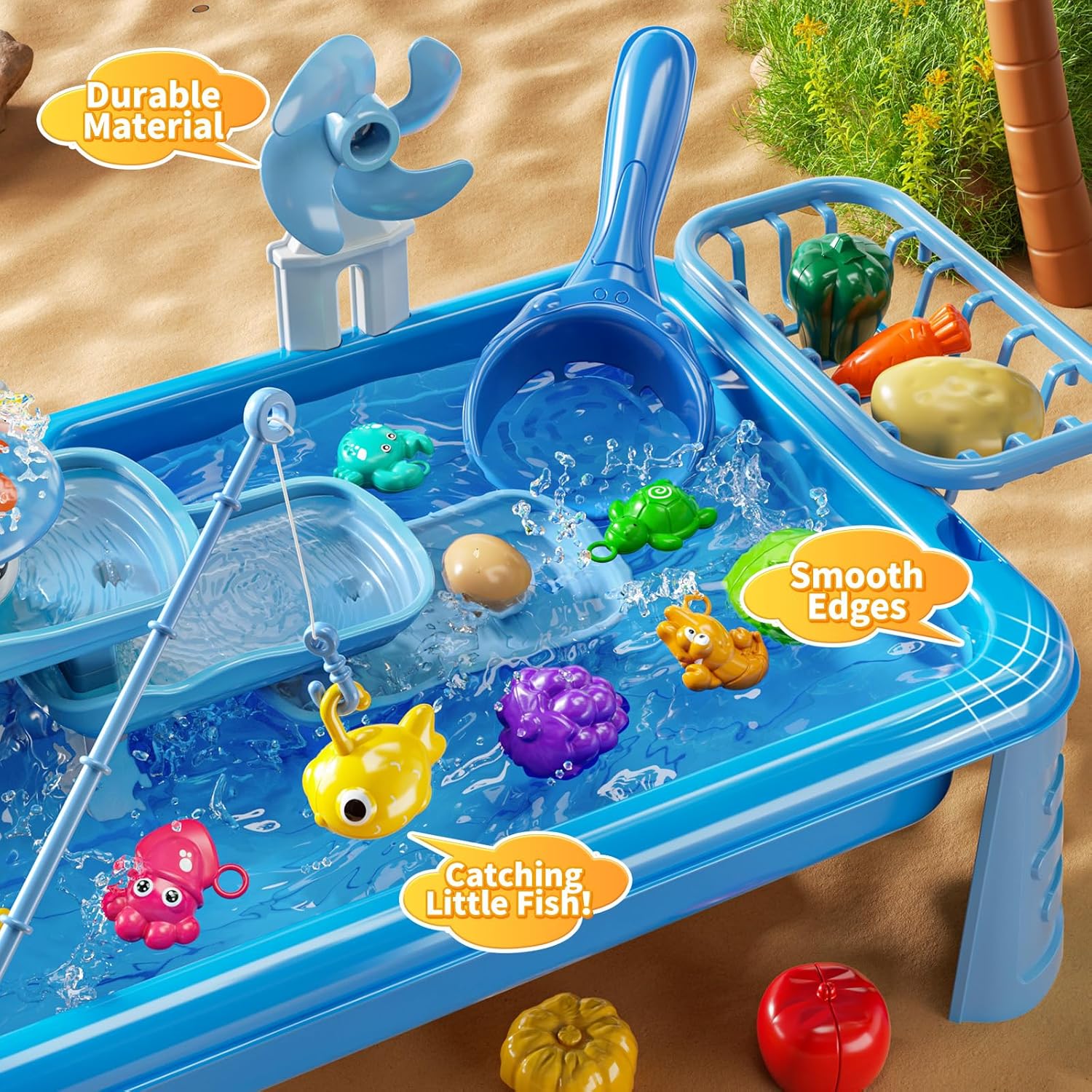 โต๊ะเล่นน้ำสำหรับเด็ก พร้อมอ่า - Kids Outdoor Kitchen บทวิจารณ์และราคา