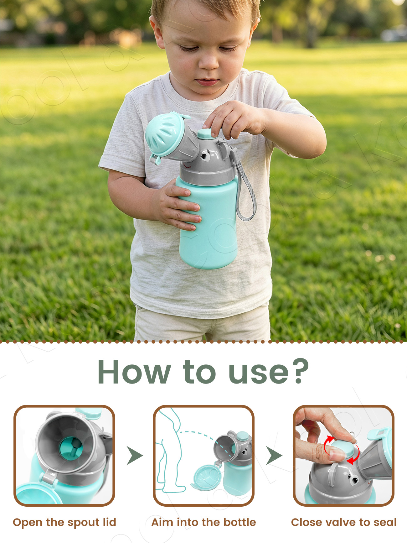 ขวดปัสสาวะพกพาสำหรับเด็ก, กระโ - Kids Outdoor Urinal บทวิจารณ์และราคา