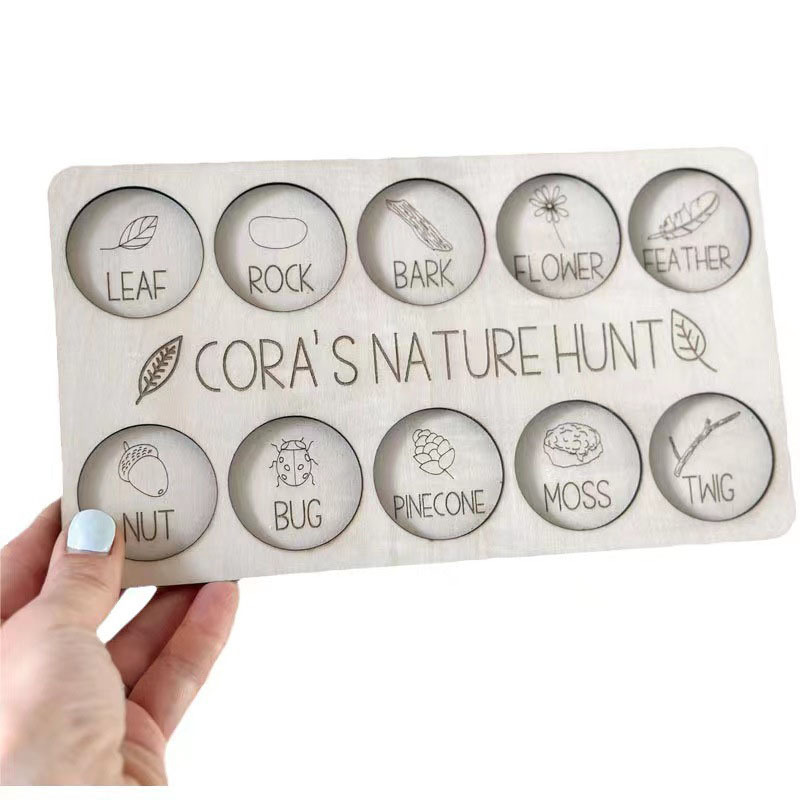 ป้ายไม้ล่าสมบัติธรรมชาติแบบกำห - Kids Outdoor Scavenger Hunt บทวิจารณ์และราคา