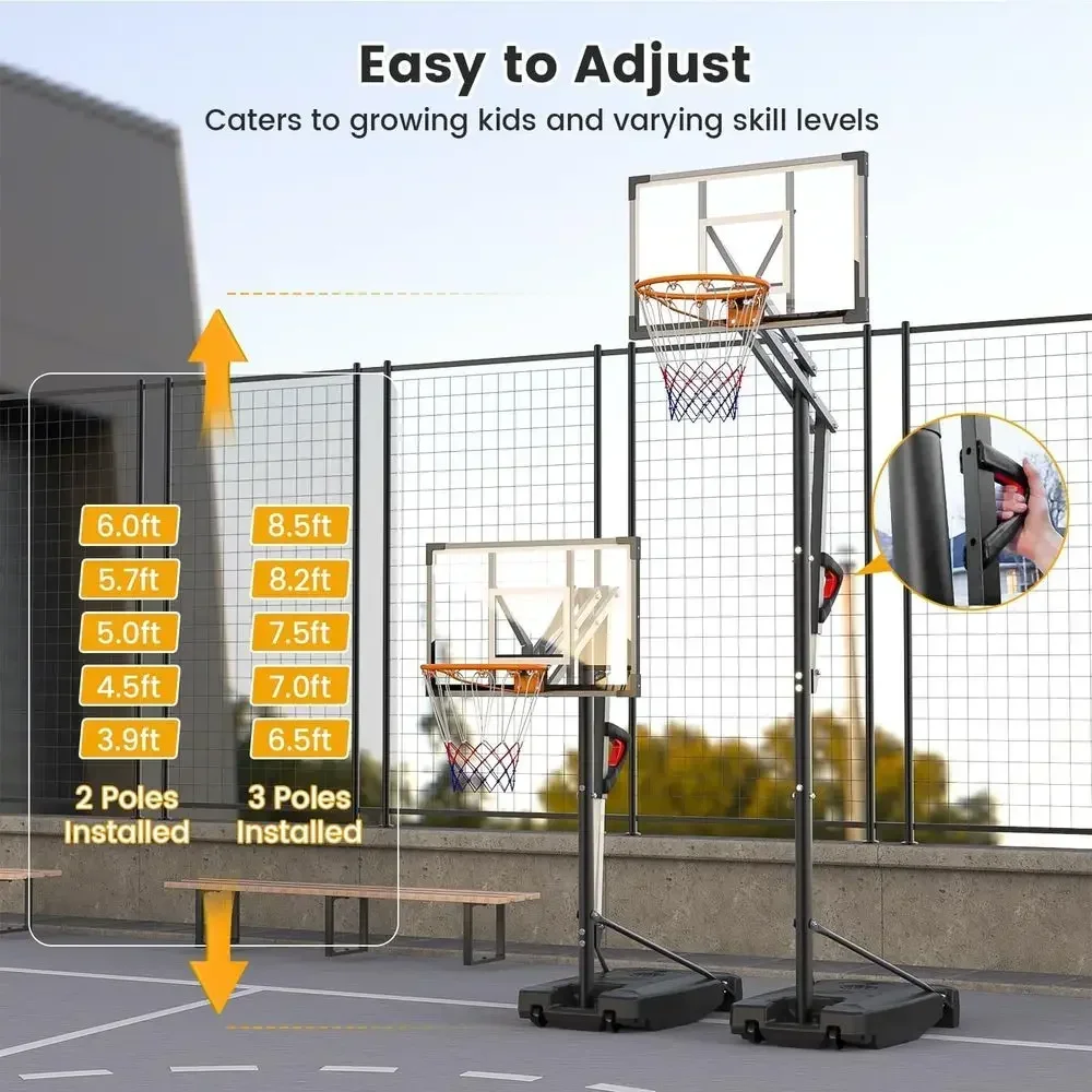 ห่วงบาสเก็ตบอลแบบพกพาสำหรับใช้ - Kids Outdoor Basketball Hoop บทวิจารณ์และราคา