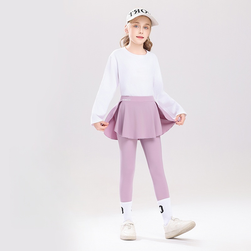 เลกกิ้งกระโปรงเด็กผู้หญิงรุ่นใ - Kids Outdoor Yoga บทวิจารณ์และราคา
